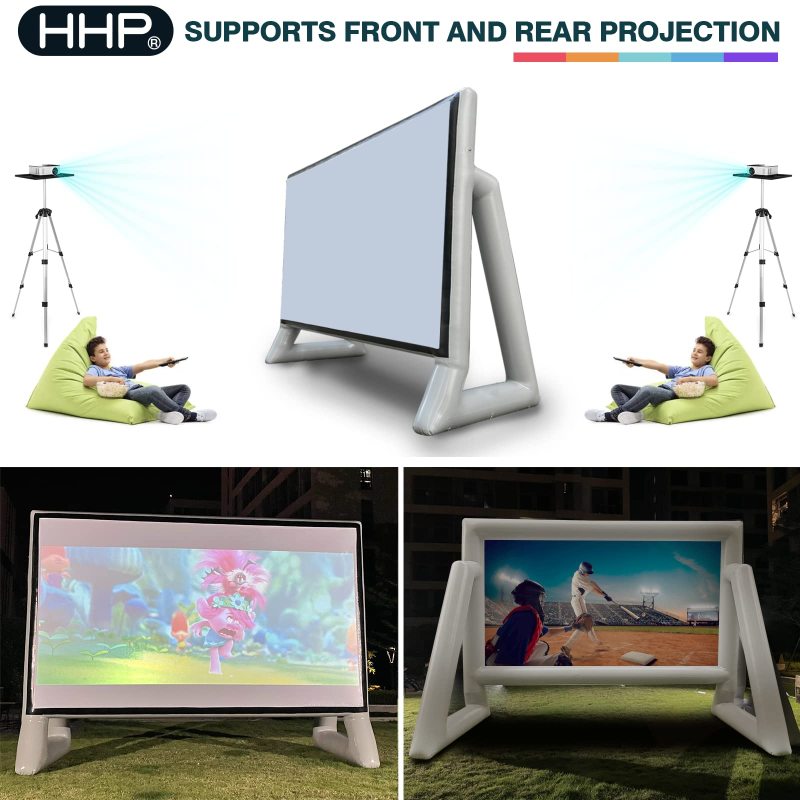 Sewinfla Upgraded Airtight Inflatable Movie Projector Screen - Outdoor Movie Screen - No Need to Keep Inflating