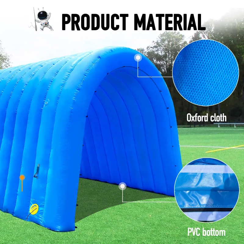 Blue Inflatable Tunnel 16x10x10Ft Sports Tunnel Entrance with Installed Blower Inflatable Tunnel Tent for Business Advertising Event Exhibition Promotion,Street,Shop,Supermarket,School