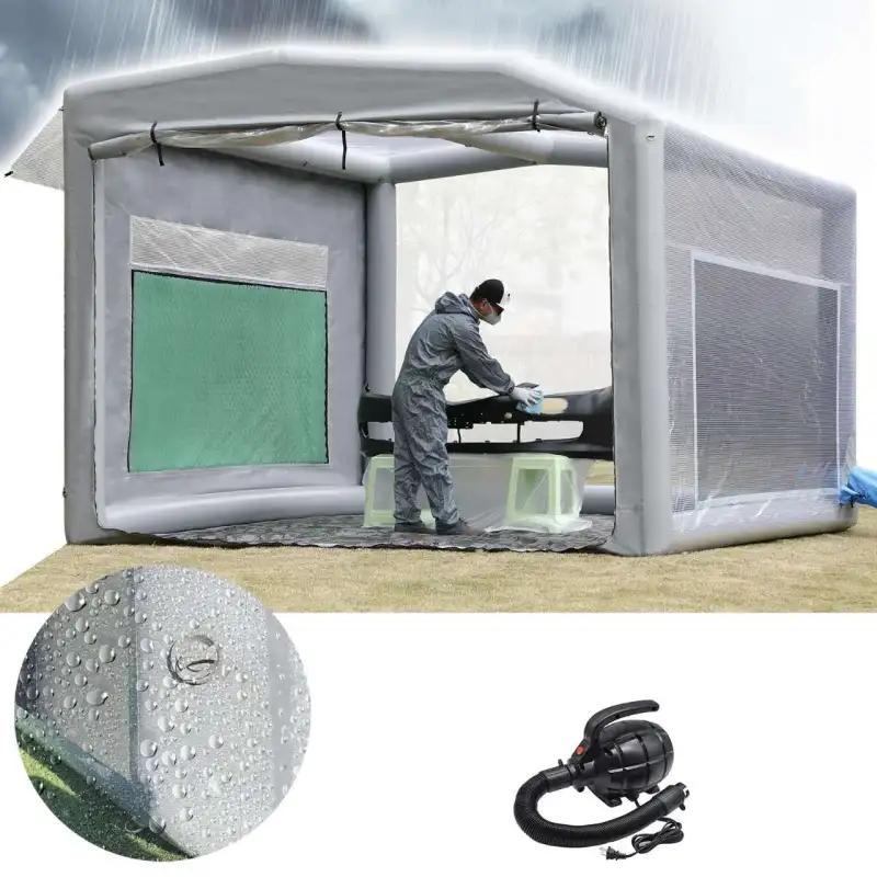 Blower Excluded - Sewinfla Airtight Waterproof Paint Booth 13x11.5x10ft for Ventilation Durable Portable Paint Booth Perfect Solution for Overspray Problem