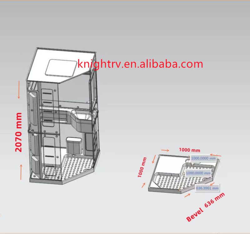 one piece shower room RV Trailer Boat Marine Campervan Caravan Motorhome Car Auto