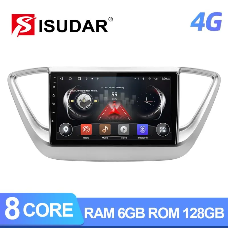 Android 10 Car Radio For Hyundai/Solaris/Verna 2017- GPS Car Multimedia Octa Core