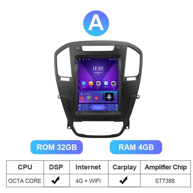 Isudar IPS 4G Auto GPS Vetical Tesla Screen Car Radio For Opel insignia vauxhall holden/Buick Regal 2009-2013