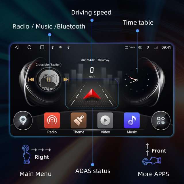 T72 QLED 1280*720P Android 10 Car Radio For Honda/Accord 7 2003-2007