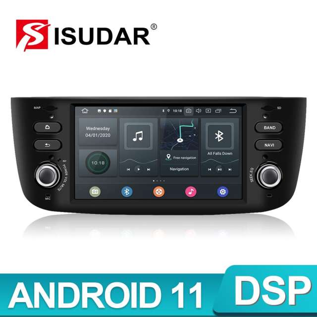 Isudar Voice control Car radio 1 Din Android 10 For Fiat/grande punto evo/Linea/2012-2018
