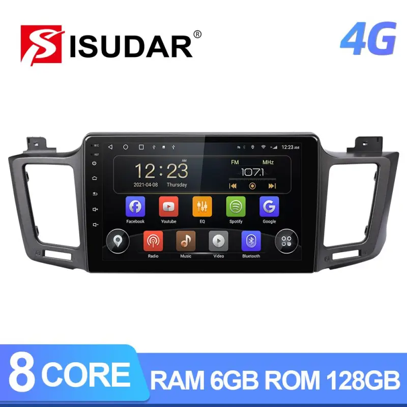 8 core Auto stereo Voice control 128G For Toyota RAV4 4 XA40 5 XA50 2012-2018