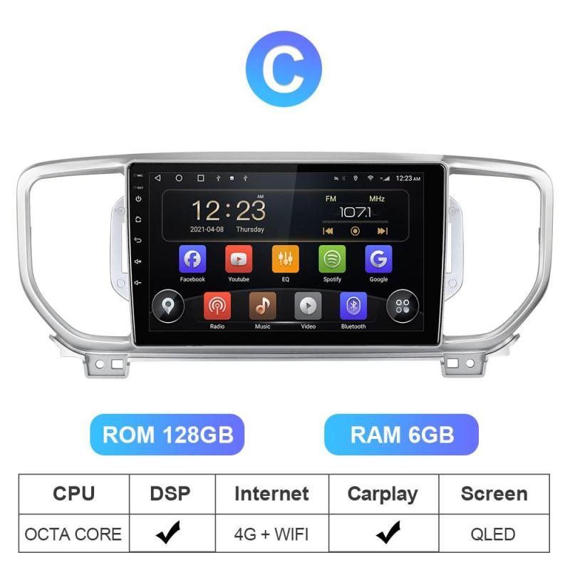 T72 Android Auto Radio For KIA/KX5/Sportage 3 4 2016 2017 2018 2019 GPS