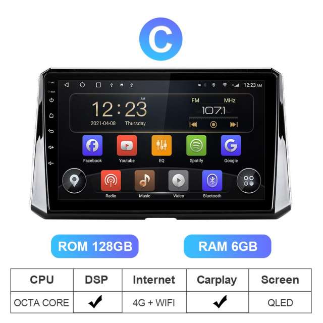 USB DVR Coretex A55 T72 Android 10 Autoradio For Toyota Corolla 2018 2019