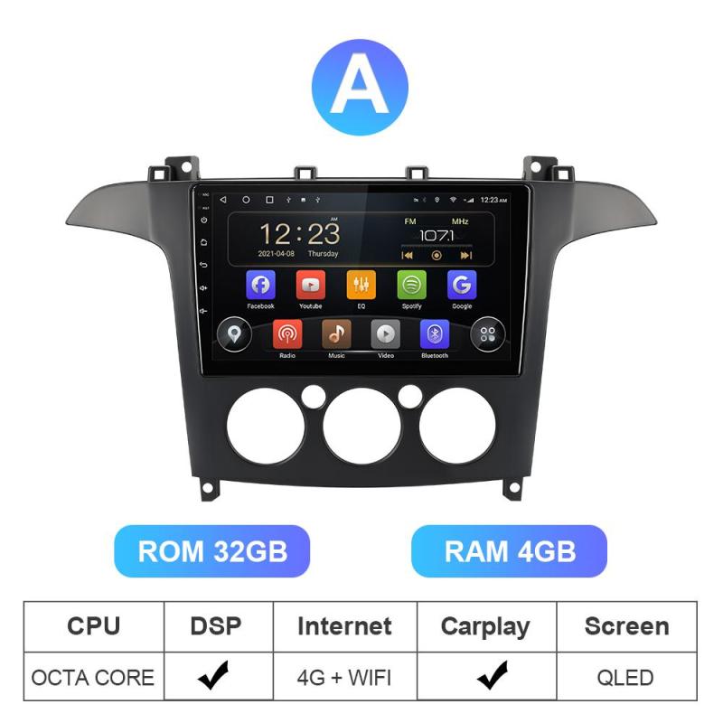 Isudar 8 core RAM 6G Carplay Auto radio Ford S-Max S Max 2006-2015 GPS Navigation Multimedia