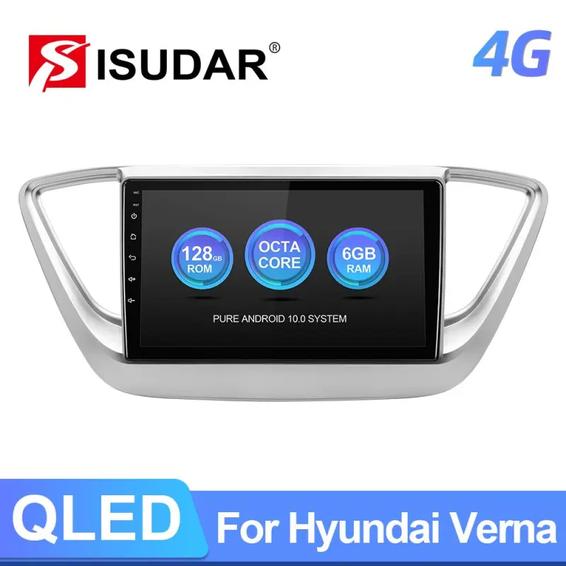 Android 10 Car Radio For Hyundai/Solaris/Verna 2017- GPS Car Multimedia Octa Core