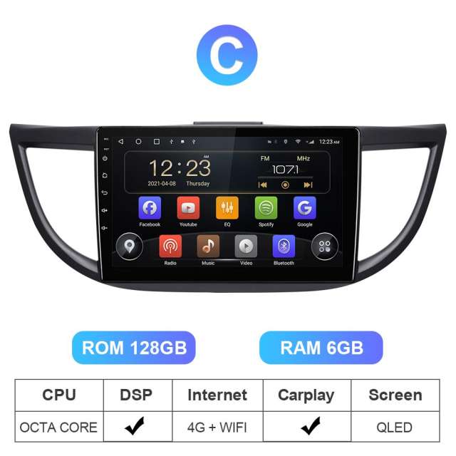 8 Core RAM 6G 4G No 2din Auto radio For Honda/CRV/CR-V 2012-2016