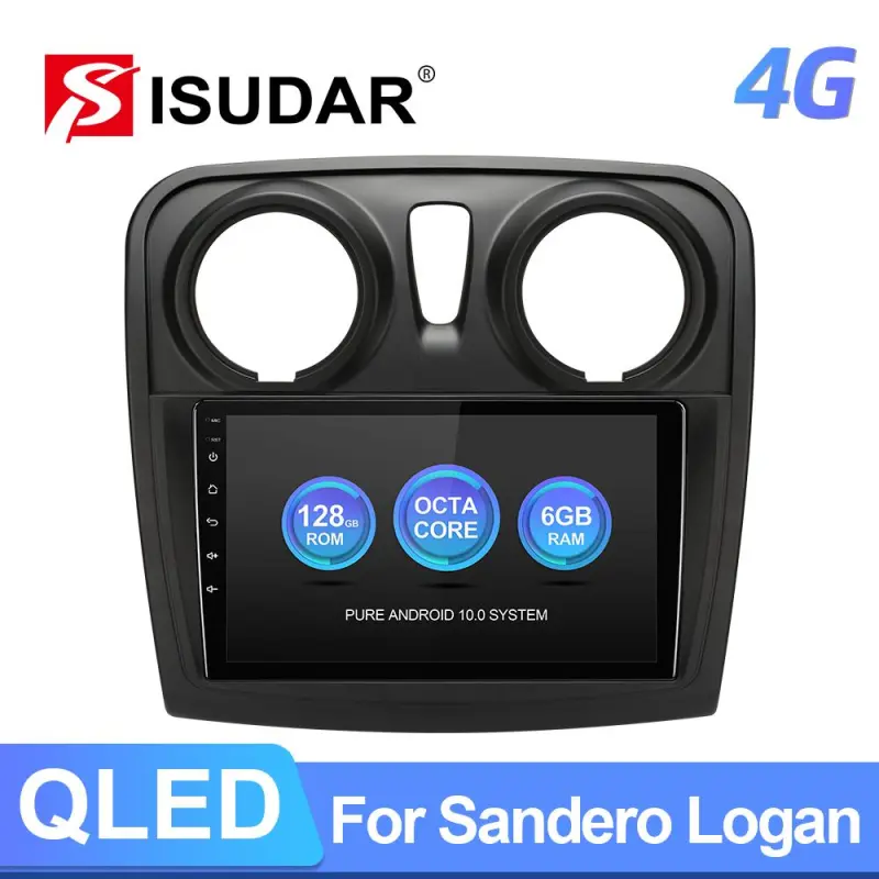 ISUDAR T72 Android 10 Car Radio For Renault Logan 2 2012 - 2019 Sandero 2 2014 - 2019