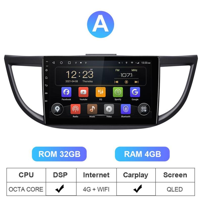 8 Core RAM 6G 4G No 2din Auto radio For Honda/CRV/CR-V 2012-2016