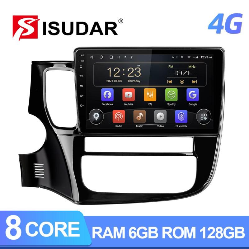 Isudar Octa core RAM 6GB ROM 4G Auto Radio For Mitsubishi Outlander 3 2012-2018