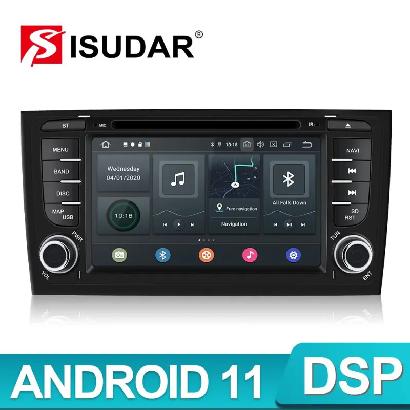 Isudar PX6 2 Din Android 11 For Audi A6 C5 S6 RS6