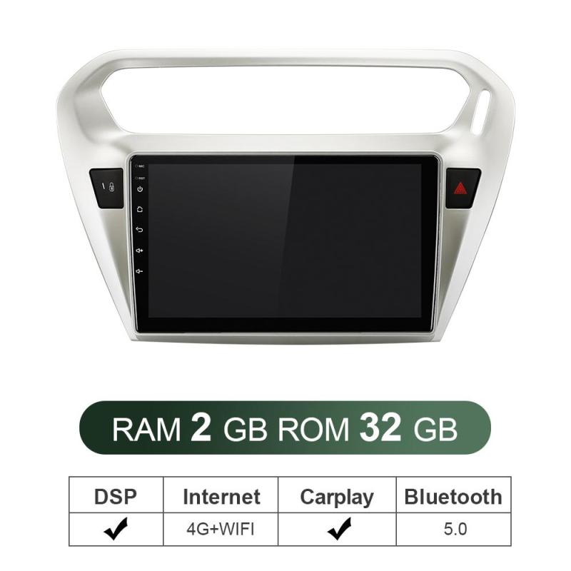 Car Radio For Citroen/Elysee/Peugeot 301 2013 2014- Autoradio Multimedia DVR GPS Camera RAM 2GB ROM 32GB USB