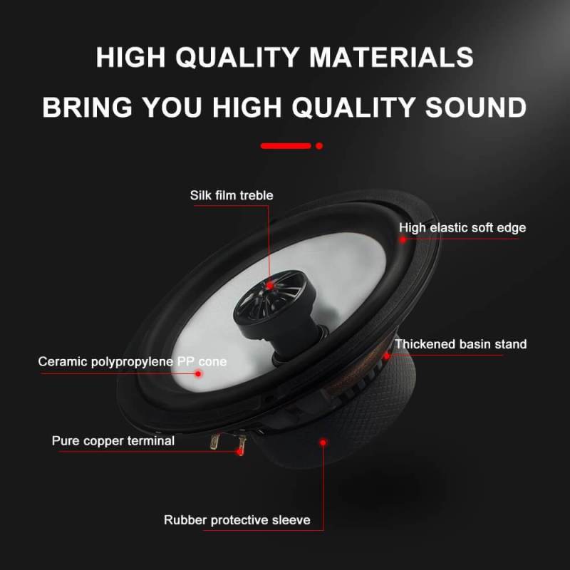 ISUDAR SU601C Car Coaxial Hifi Speakers 2 Pcs 6.5 Inch 2 Way Vehicle Door