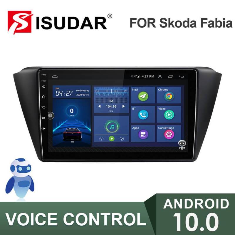 ISUDAR V57S 2 Din Android 10 Car Radio For Skoda Fabia 2015-2019