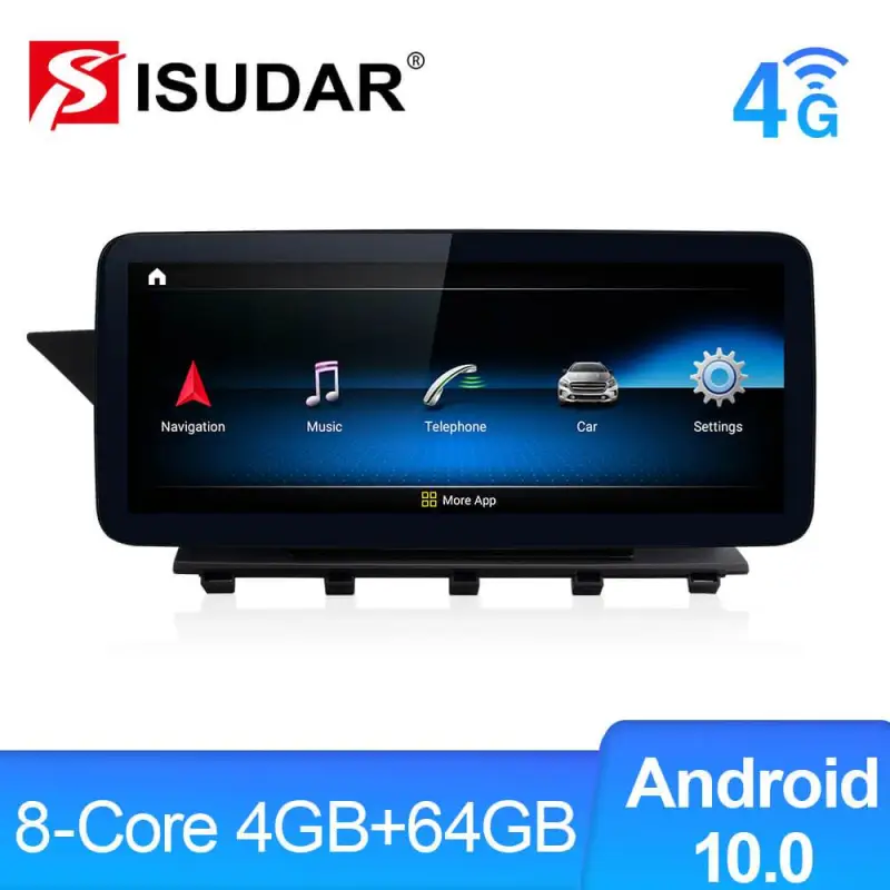 Isudar Car car radio IPS 1920*720P for Mercedes Benz GLK Class X204 2008 - 2015