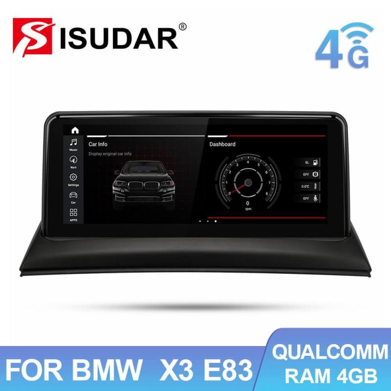 Isudar Qualcomm Car Multimedia For BMW X3 E83 Android 11