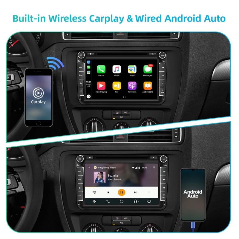 Isudar Qualcomm Voice control 2 Din 8 inch PX6 Android 11 Radio For VW/Golf/Tiguan/Skoda