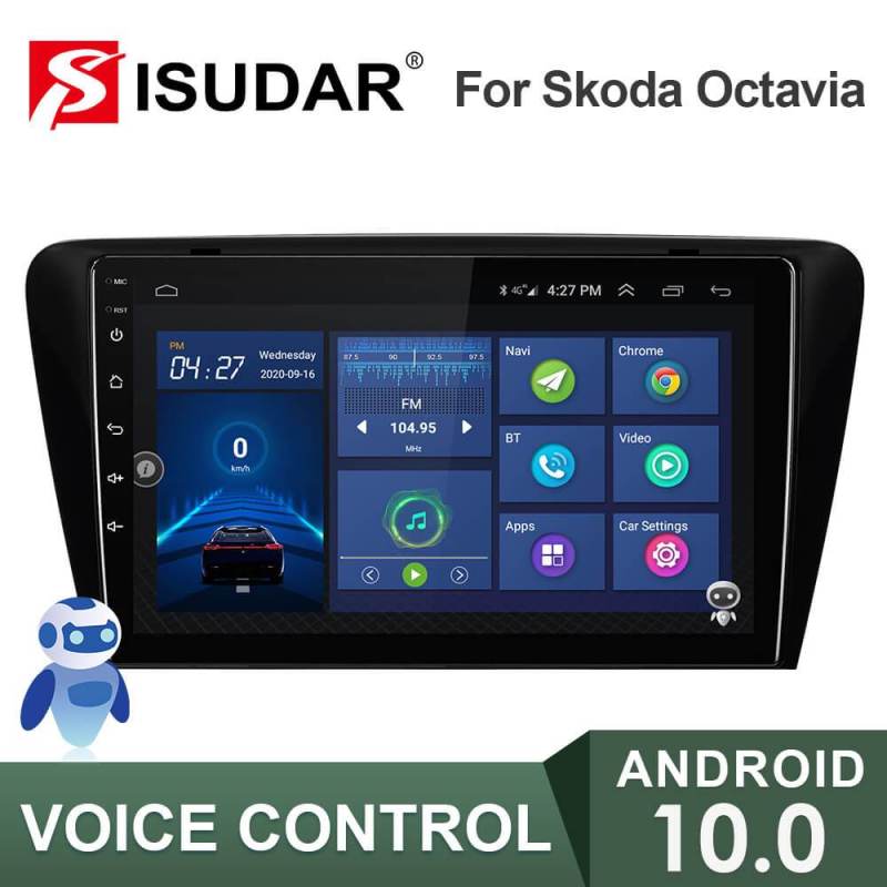 ISUDAR V57S 2 Din Android 10 Car Radio For Skoda/Octavia 2014-