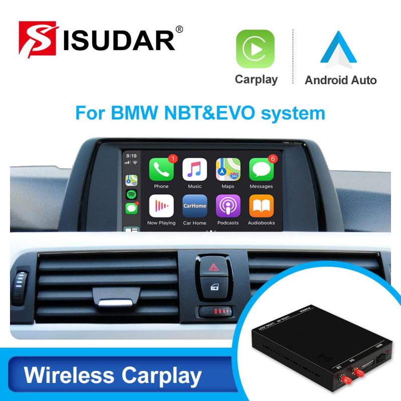 ISUDAR Wireless Carplay&Anroid auto module for BMW F30 F31 F20 F21 F10 F01 X5 E70 X6 E71 X3 F25 F48 E84 MINI NBT EVO System