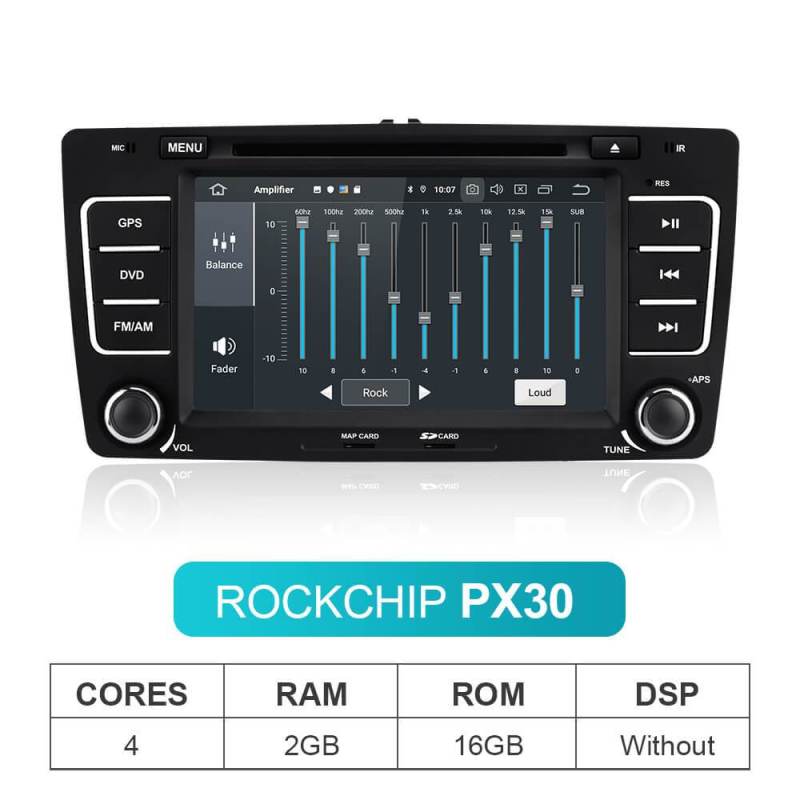 Isudar PX6 2 Din Android 10 Auto Radio For SKODA/Yeti/Octavia 2009 2010 2012
