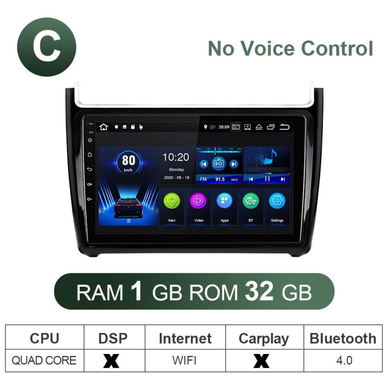 Car Radio Mulitimedia Navigation Player Android For VW/Volkswagen POLO 5 2008-2020