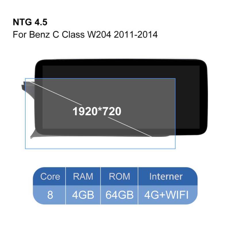 Isudar Car Autoradio Navigation Cassette GPS 4G for Mercedes Benz C Class W204 S204 2011-2013