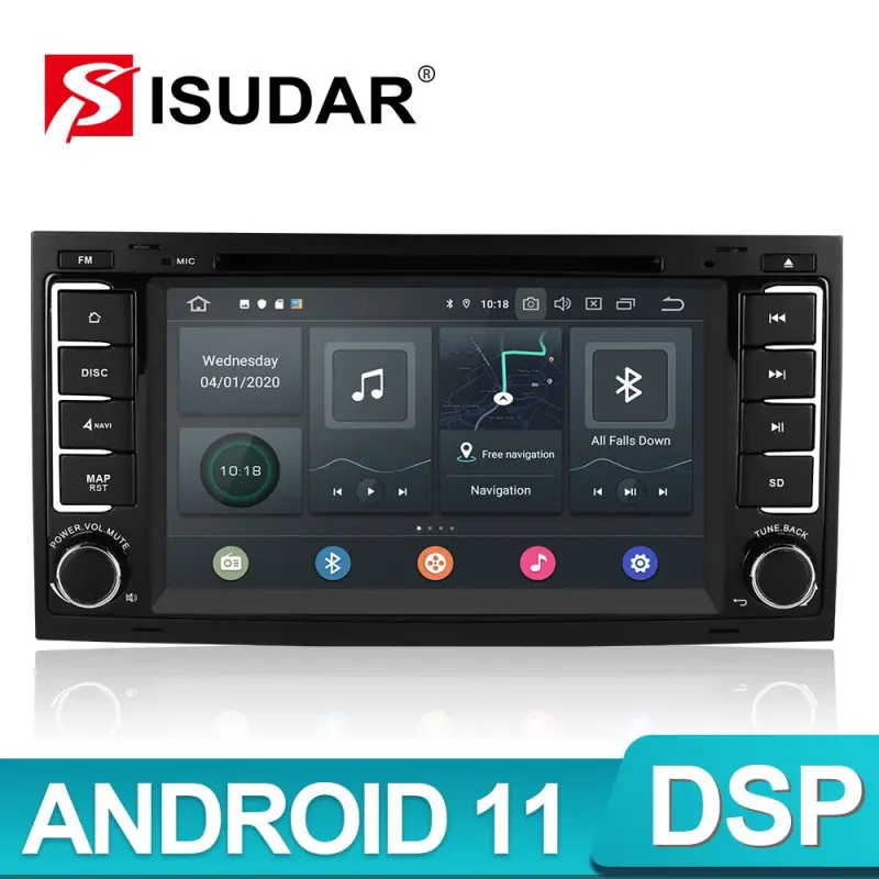 Isudar PX6 2 Din Android 10 Car Radio For VW/Volkswagen/Touareg/T5