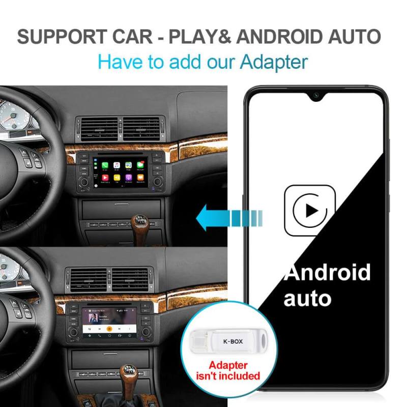 Isudar PX6 1 Din Android 10 Auto Radio For BMW/E46/M3