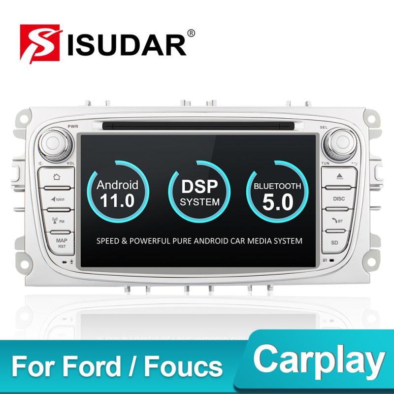 Isudar PX6 Android 11 2 Din Car Radio For FORD/Focus/S-MAX/Mondeo/C-MAX