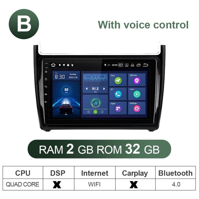 Car Radio Mulitimedia Navigation Player Android For VW/Volkswagen POLO 5 2008-2020