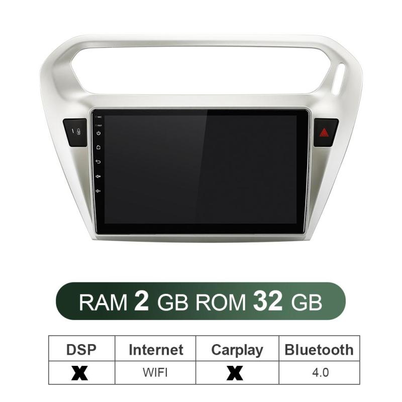 Car Radio For Citroen/Elysee/Peugeot 301 2013 2014- Autoradio Multimedia DVR GPS Camera RAM 2GB ROM 32GB USB