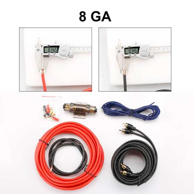 ISUDAR 6/8/10 GA Pure Copper Power Cable Subwoofer Speaker for SU6901