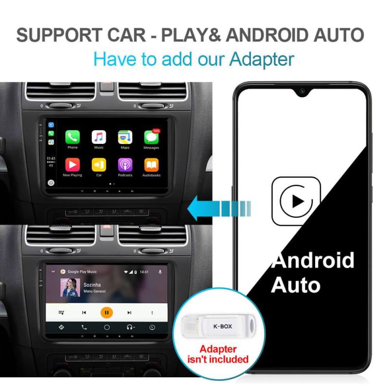Isudar 9 inch 1 Din Android 10 Radio For VW/Golf/Tiguan/Skoda