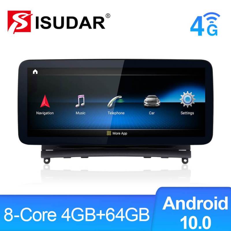 Isudar Android 10.0 Autoradio Snapdragon for Mercedes Benz C Class W204 S204 2007-2010
