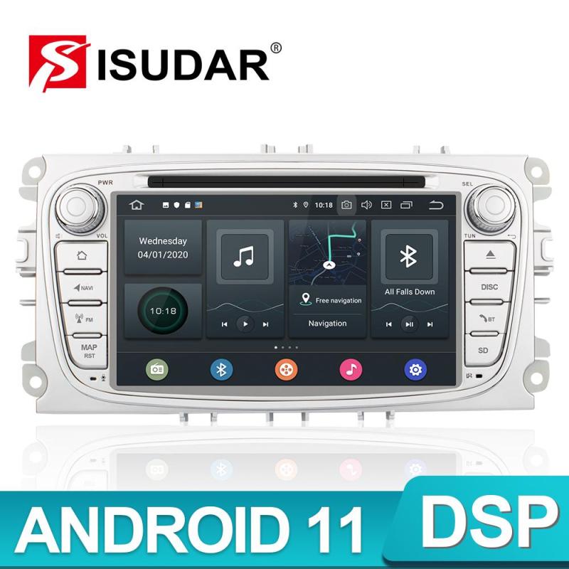 Isudar PX6 Android 11 2 Din Car Radio For FORD/Focus/S-MAX/Mondeo/C-MAX