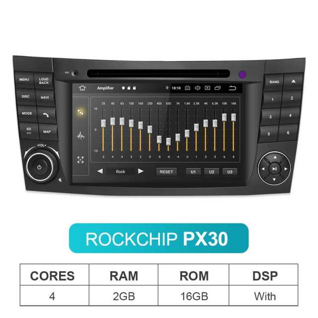 Isudar PX6 Android 10 2 Din Car Multimedia Player For Mercedes/Benz/E-Class/W211/E300/CLK/W209