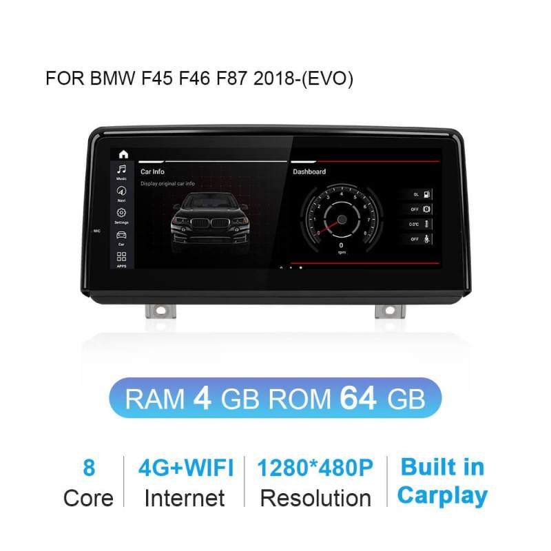 Isudar 8.8" Android 10 Auto car radio For BMW F45 F46 F87 NBT EVO 2013-2019