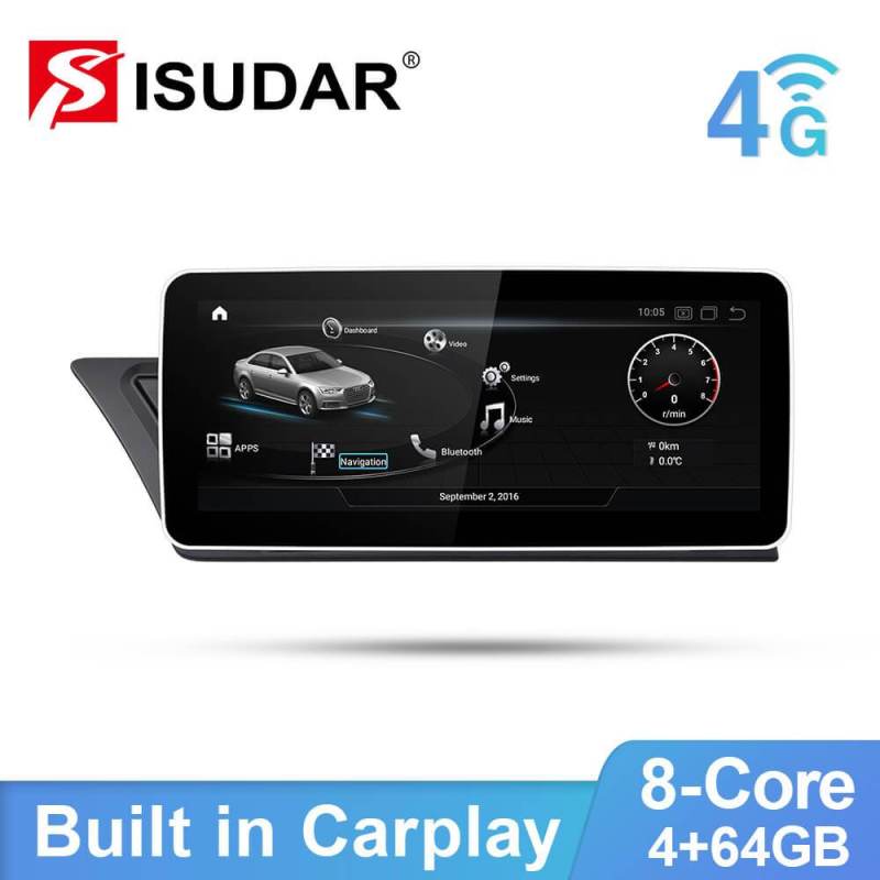 Isudar Carplay Car Multimedia Player for Audi A4 B8 A5 S4 2009-2017 Radio qualcomn snapdragon processor