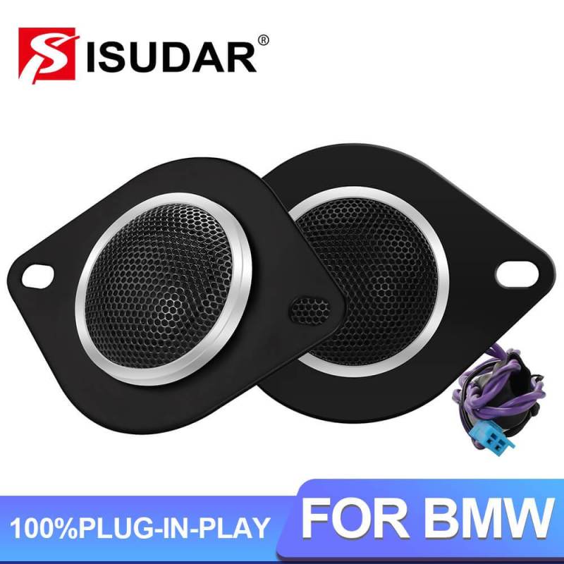 ISUDAR Car Doors Tweeters For BMW F10 F11 F15 F16 F30 G30 E70 E90 Stereo System Upgrade Circular Speakers