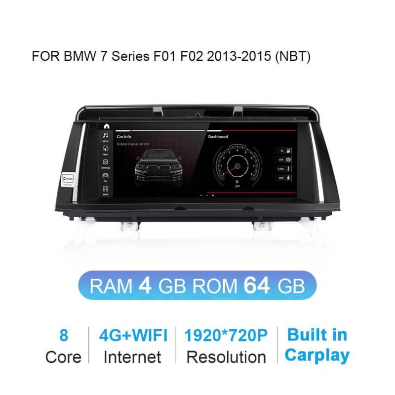 Isudar HD 1920*720P Android 10 Auto radio For BMW For BMW 7 Series F01 F02 CIC NBT 2009-2015