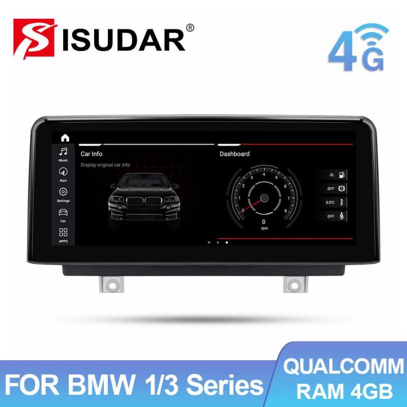 Isudar Android auto and carplay Auto radio For BMW For For BMW F20 F21 F30 F31 F22 F33 F34 F36 NBT