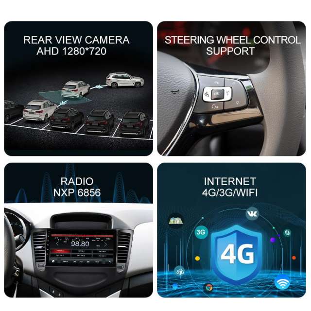 ISUDAR 4G 2 Din Android 10 Car Radio For Chevrolet Cruze J300 2013-2015