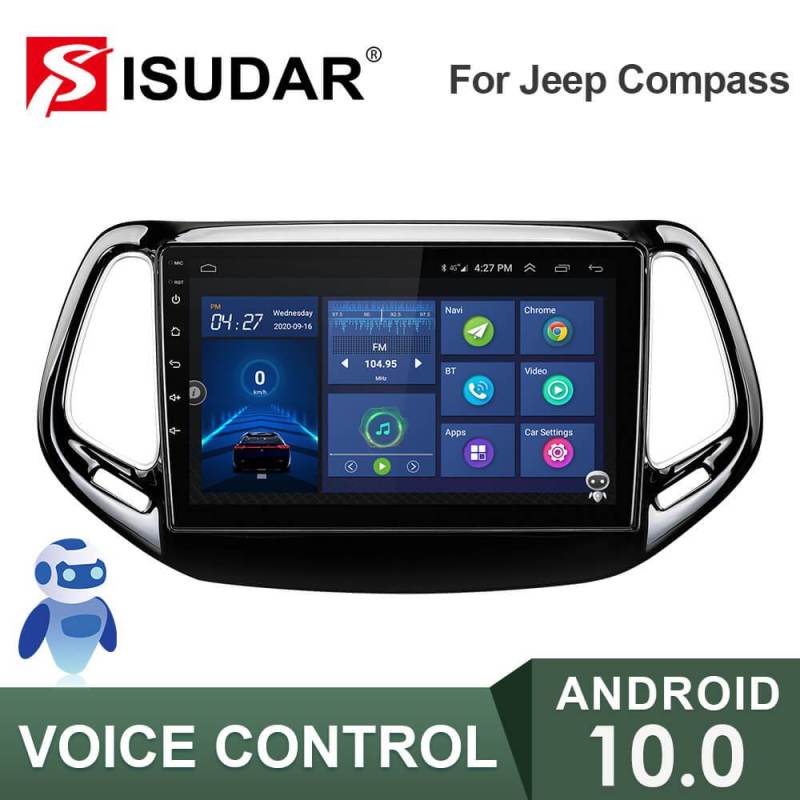 ISUDAR V57S Voice control 2 Din Android 10 Car Radio For Jeep Compass 2 MP 2016 2017 2018