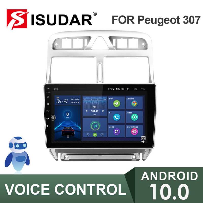 ISUDAR V57S Android Autoradio For Peugeot 307 2002-2013 Car Multimedia Player