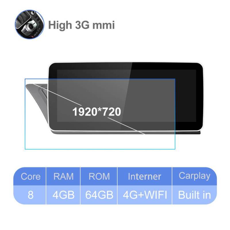 Isudar Carplay Car Multimedia Player for Audi A4 B8 A5 S4 2009-2017 Radio qualcomn snapdragon processor