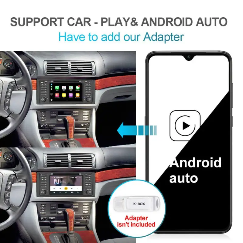 Isudar PX6 Android 10 Hexa Core 1 Din Auto Radio For BMW 5 E39/E53/X5