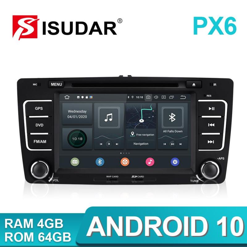 Isudar PX6 2 Din Android 10 Auto Radio For SKODA/Yeti/Octavia 2009 2010 2012